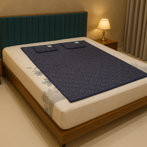 OMSAN CARE ® BIO Magnetic Mattress Field Sleeping Therapy Topper/Pad Blue (5x6 feet) with 2 Pillow Pad/Sleep Better Naturally