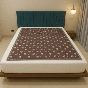 OMSAN CARE ® BIO Magnetic Mattress Field Sleeping Therapy Topper/Pad Brown (6x6 feet) with 2 Pillow Pad/Sleep Better Naturally