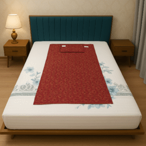 OMSAN CARE ® BIO Magnetic Mattress Field Sleeping Therapy Topper/Pad Maroon (4x6 feet) with 1 Pillow Pad/Sleep Better Naturally